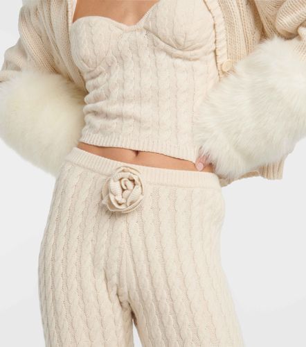 Pantalon évasé fendu à appliqués floraux - Magda Butrym - Modalova