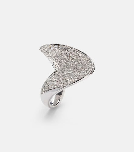 Bague en or blanc 18 ct et diamants - Kamyen - Modalova