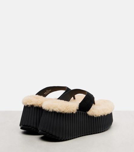 Chloé Mules Nama 80 à plateforme en daim - Chloe - Modalova