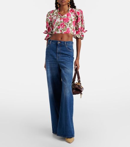 Chloé Blouse courte en coton à fleurs - Chloe - Modalova