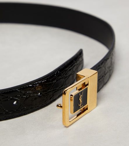 Ceinture La 66 en cuir embossé - Saint Laurent - Modalova