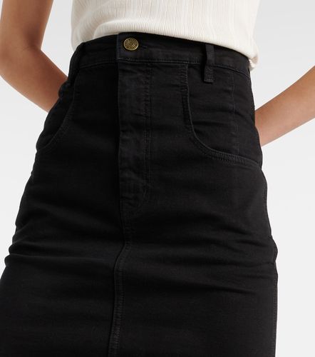 Jupe midi en denim taille haute à coutures - Frame - Modalova