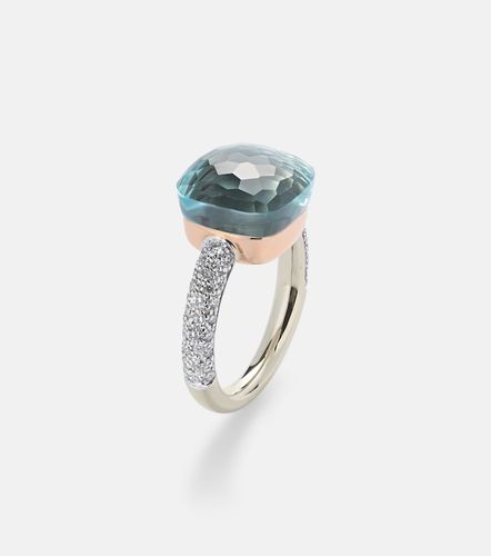Bague Nudo en or blanc et rose 18 ct, topaze et diamants - Pomellato - Modalova