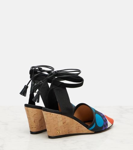 Espadrilles compensées La Cruisette imprimée - Valentino Garavani - Modalova