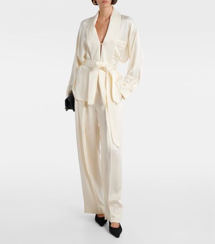 Pantalon ample en satin - Victoria Beckham - Modalova