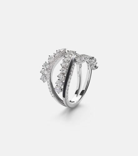 Bague Twist en or blanc 18 ct, émail et diamants - Kamyen - Modalova