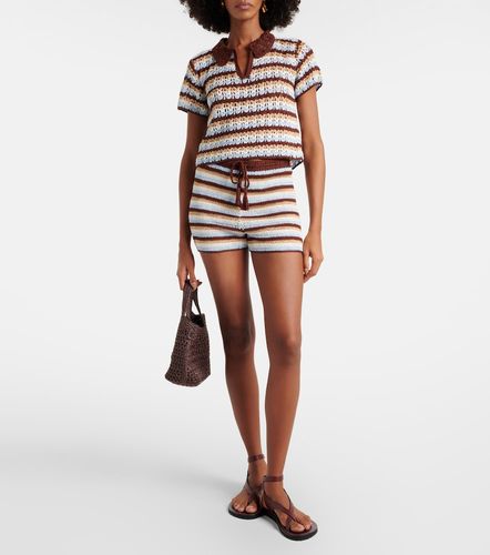 Polo rayé en crochet de coton - Anna Kosturova - Modalova