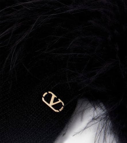 Gants VLogo en laine vierge - Valentino - Modalova