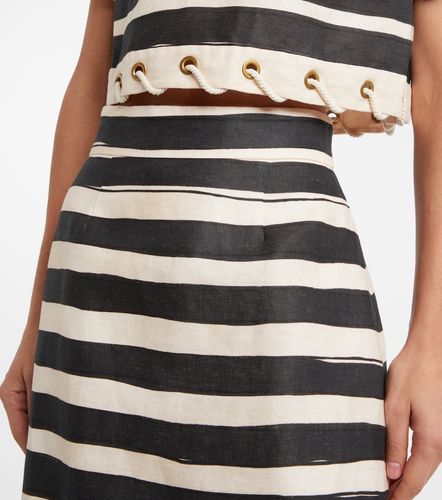 Jupe midi Rebellion rayée en lin - Zimmermann - Modalova