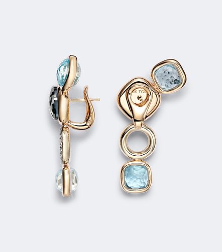 Boucles d’oreilles Nudo en or blanc 18 ct, or rose 18 ct, topazes et diamants - Pomellato - Modalova