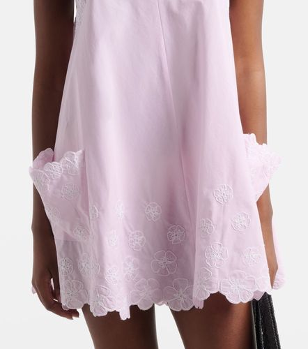Robe en popeline de coton à broderies - Juliet Dunn - Modalova