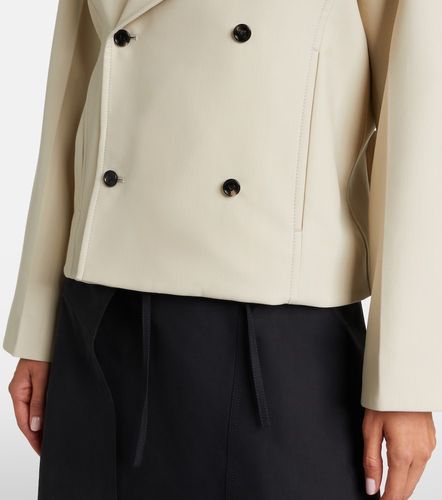Caban en laine, coton et cuir Intrecciato - Bottega Veneta - Modalova