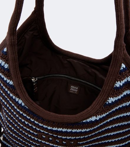 Cabas Ivy en crochet à rayures - Miu Miu - Modalova
