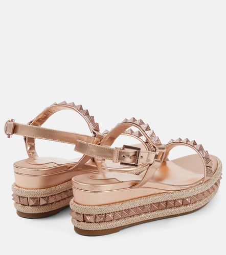 Espadrilles compensées Pyra Clou en cuir - Christian Louboutin - Modalova