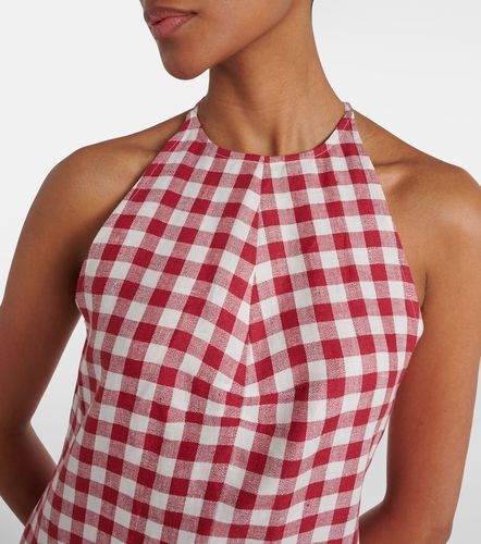 Robe Antigua en lin à carreaux vichy - Asceno - Modalova