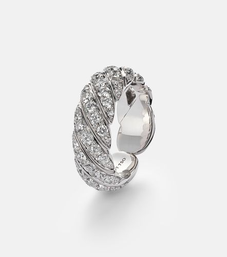 Bague Sculpted Cable en or blanc 18 ct et diamants - David Yurman - Modalova