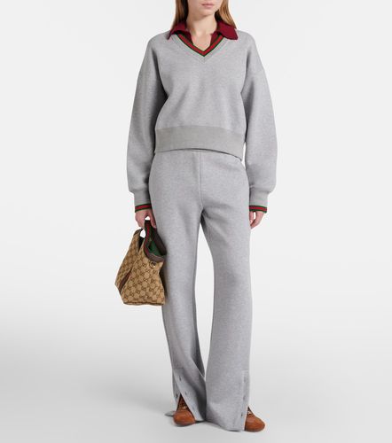 Sweat-shirt Web Stripe en coton mélangé - Gucci - Modalova