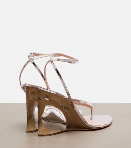 Alaïa Sandales Invisible compensées en cuir - Alaia - Modalova