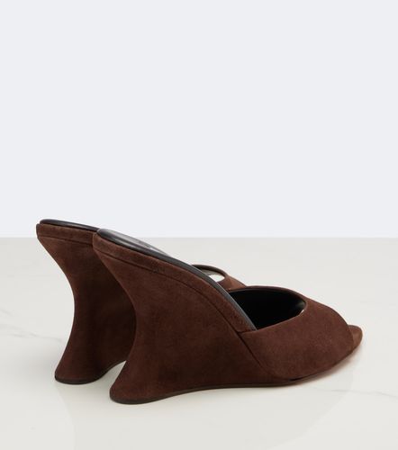 Mules compensées Bisous Wedge en daim - Aquazzura - Modalova