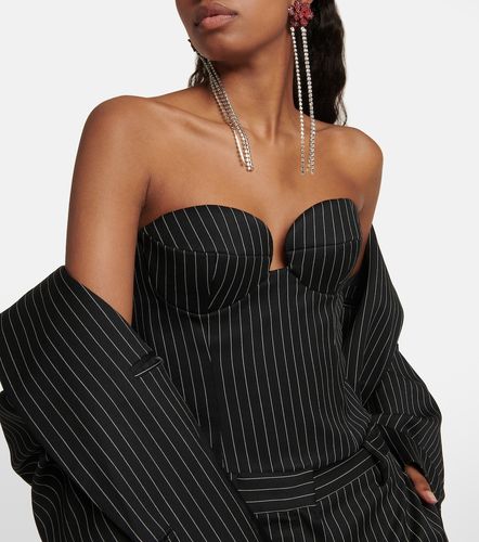 Top bustier rayé en laine - Magda Butrym - Modalova