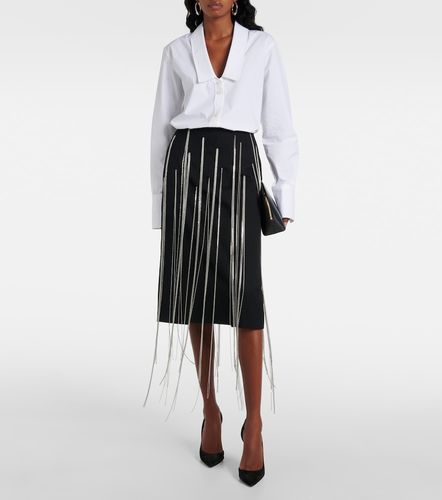 Jupe midi à détail chaîne - Victoria Beckham - Modalova