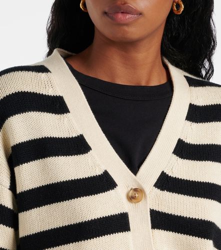 Cardigan Elodie en coton et cachemire à rayures - Velvet - Modalova