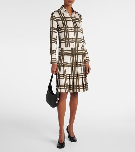 Robe chemise Ribbon Check en soie - Burberry - Modalova