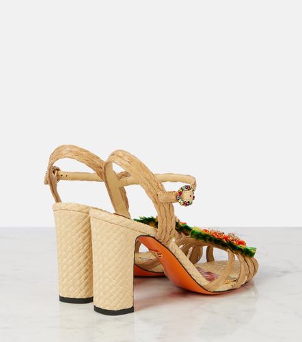 Sandales en raphia à ornements - Dolce&Gabbana - Modalova