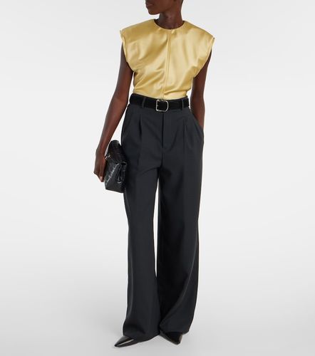 Pantalon à taille haute en laine vierge - Ami Paris - Modalova
