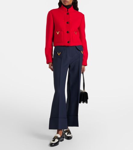 Pantalon ample VGold en Crêpe Couture - Valentino - Modalova