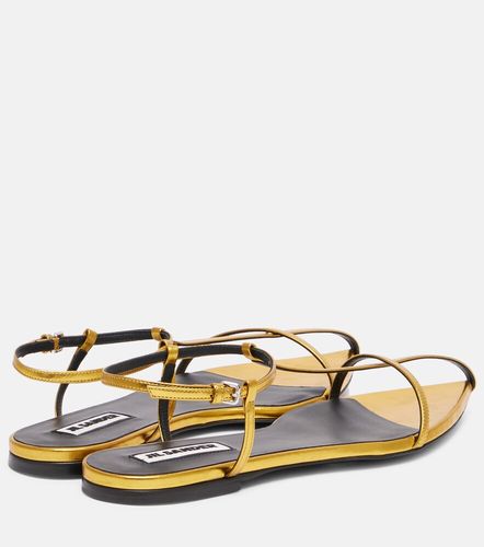 Sandales en cuir métallisé - Jil Sander - Modalova