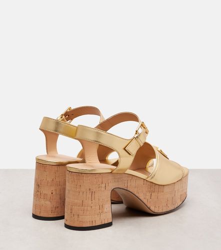 Sandales à plateau VLogo en cuir - Valentino Garavani - Modalova