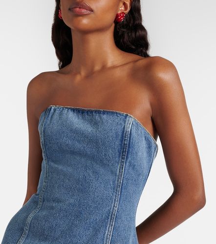 Robe midi bustier en jean - Magda Butrym - Modalova