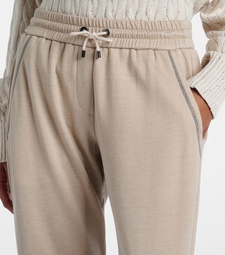 Pantalon de survêtement Monili en coton et soie mélangés - Brunello Cucinelli - Modalova