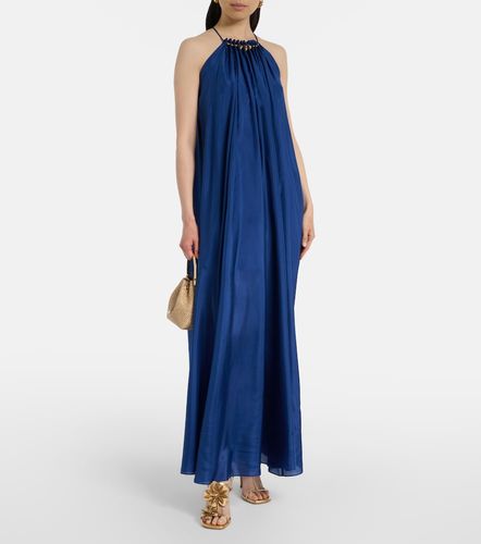 Robe longue Aster en soie à dos nu et perles - Zimmermann - Modalova