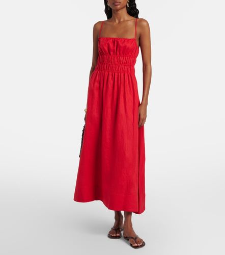 Staud Robe midi Ayla en lin - Staud - Modalova