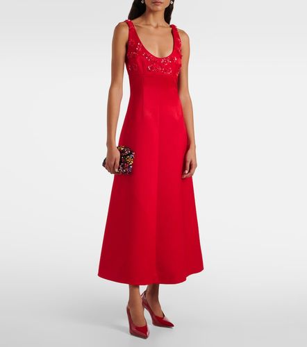 Robe midi Abella en satin à ornements - Emilia Wickstead - Modalova