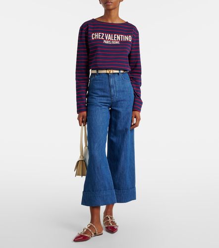 Top Chez rayé en coton - Valentino - Modalova