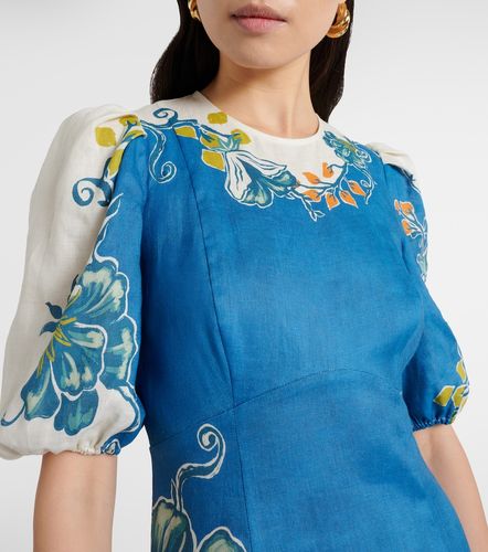 Alémais Robe midi Luda en lin à fleurs - Alemais - Modalova