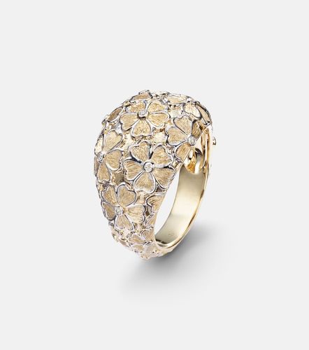 Yvonne Léon Bague Dôme Fleurie en or 9 ct et diamants - Yvonne Leon - Modalova