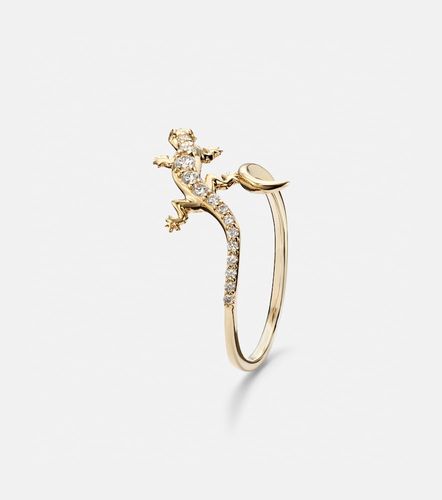 Bague Lizard en or 14 ct et diamants - Sydney Evan - Modalova