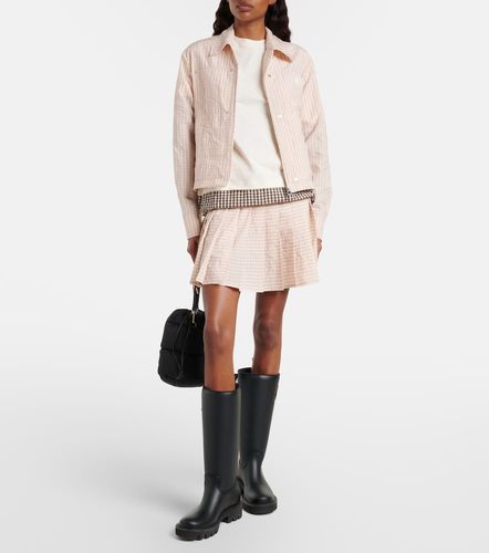 Mini-jupe en coton mélangé à carreaux - Moncler - Modalova