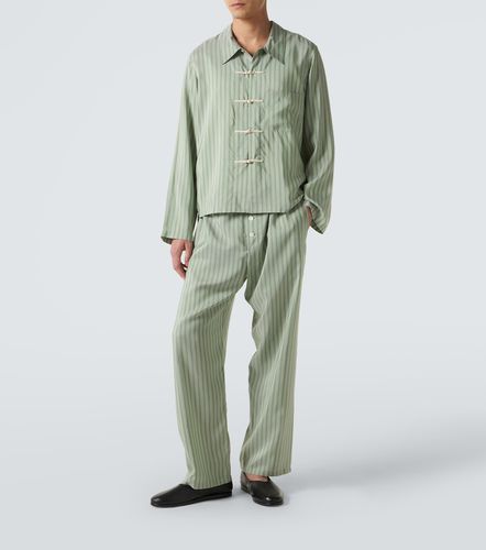 Pantalon droit en soie à rayures - Bode - Modalova