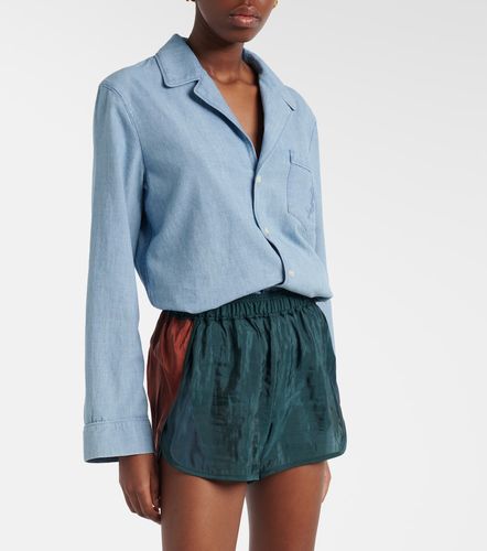 Short en taffetas colorblock - Saint Laurent - Modalova