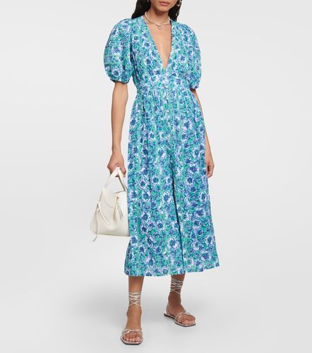 Robe midi Reine en coton à fleurs - Poupette St Barth - Modalova