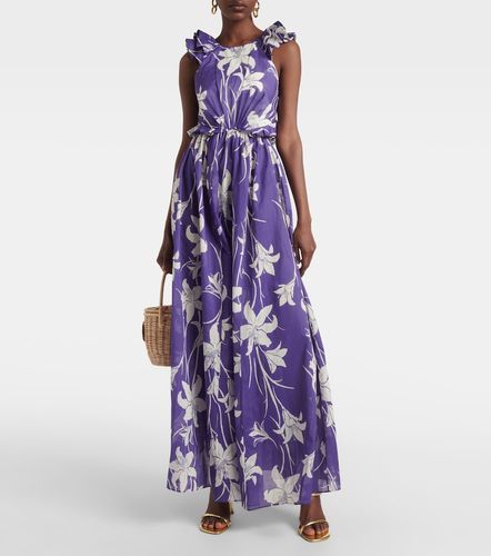 Robe longue Acadian en coton à fleurs - Zimmermann - Modalova