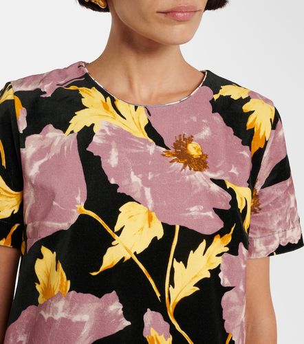 Robe Mini Swing en coton à fleurs - La DoubleJ - Modalova