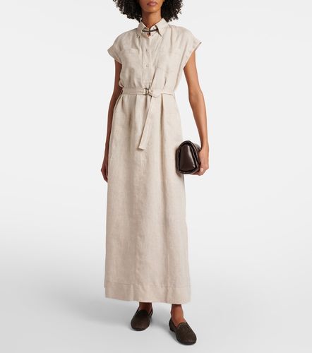 Robe longue en lin - Brunello Cucinelli - Modalova