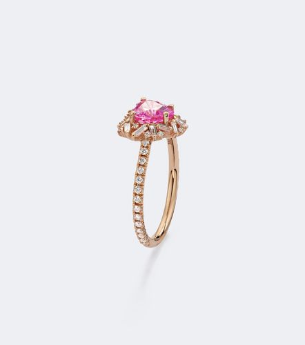 Bague en or rose 18 ct, saphirs et diamants - Suzanne Kalan - Modalova