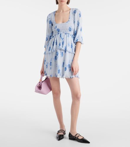 Robe en georgette à imprimé floral - Ganni - Modalova